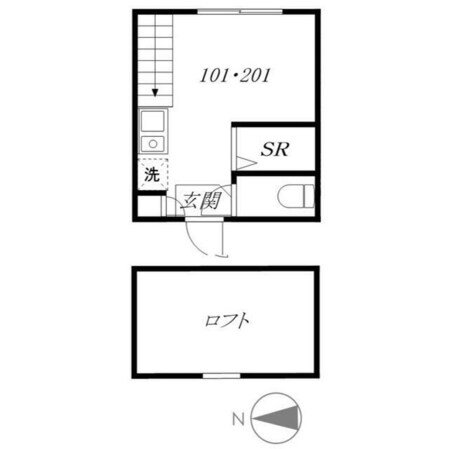 志茂駅 徒歩6分 2階の物件間取画像